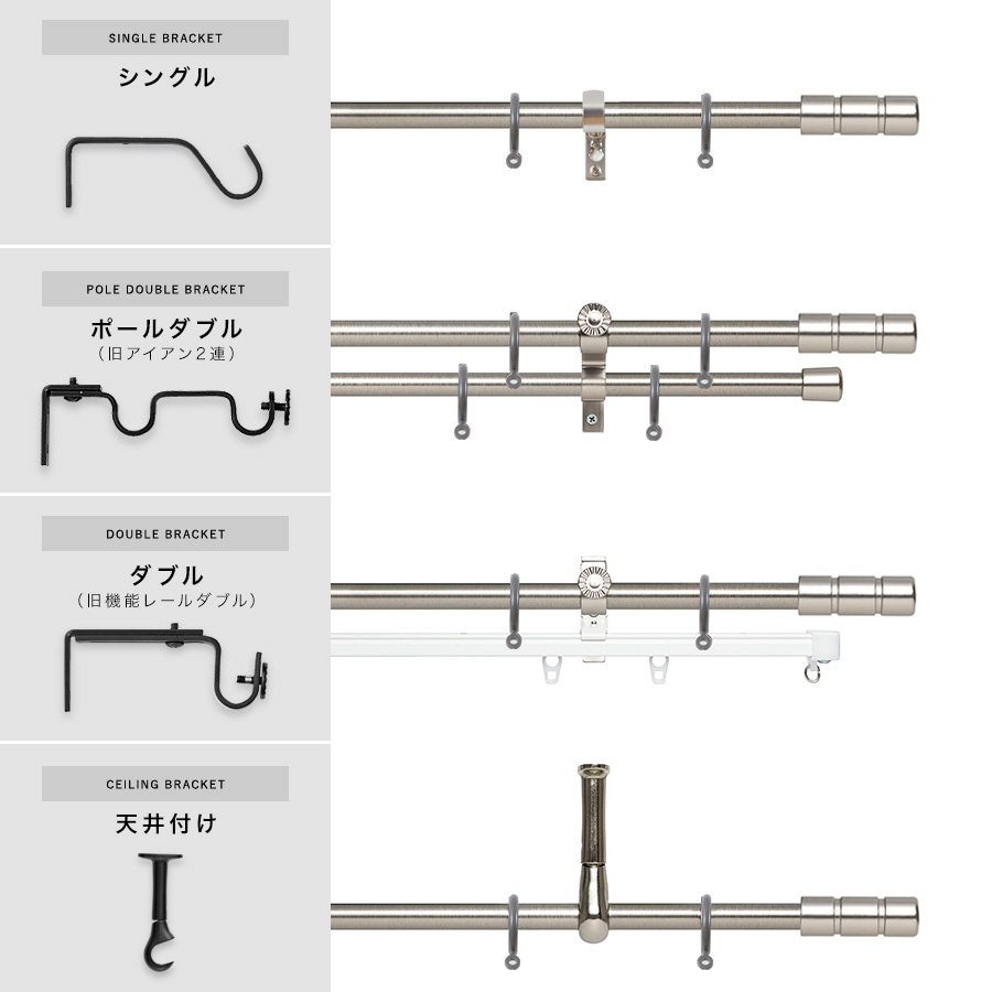 アイアンカーテンレール「アクト」