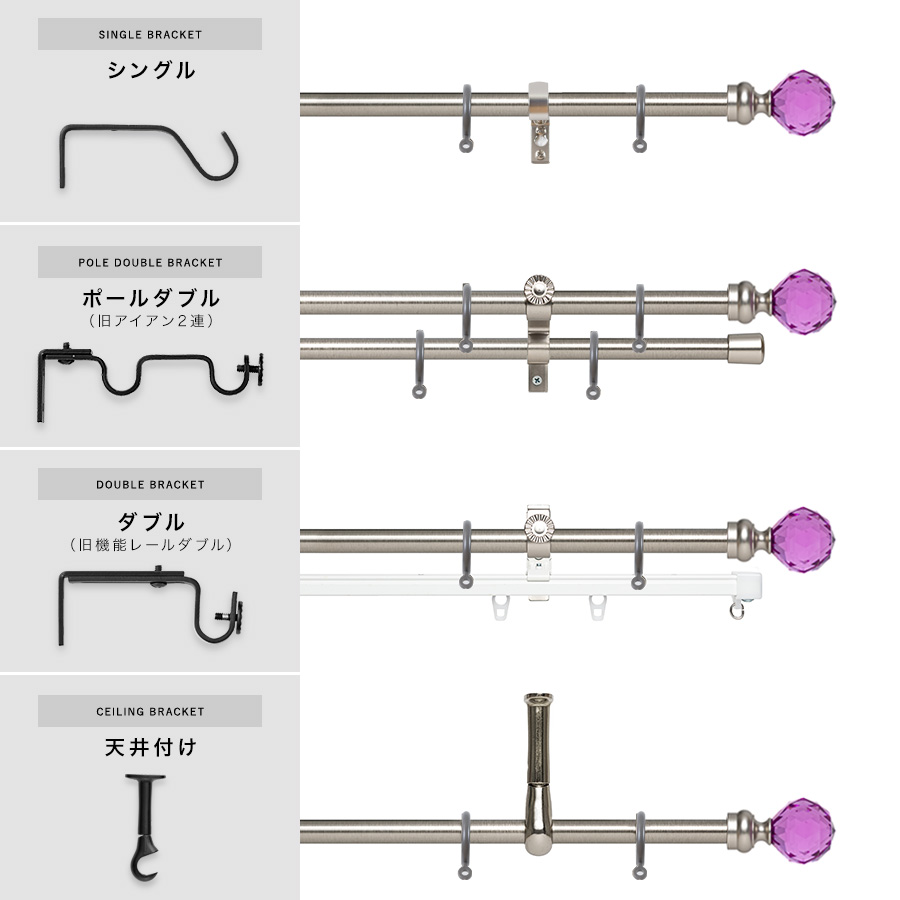 アイアンカーテンレール「ヴェトロ」